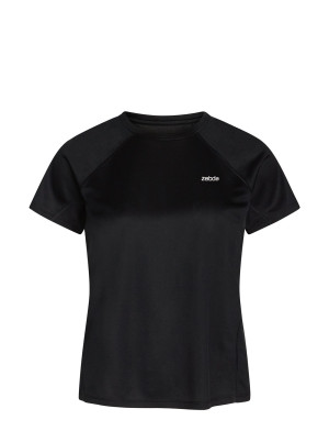 ZEBDIA Women Sports T-Shirt With Chest Print   M Black M