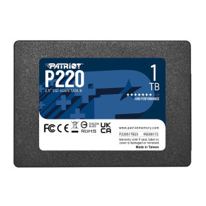1TB Patriot P220 2.5" (6.4cm) SATA 3D-NAND TLC (P220S1TB25)