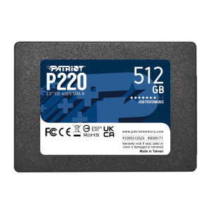 512GB Patriot P220 2.5" (6.4cm) SATA 6Gb/s 3D-NAND TLC (P220S512G25)