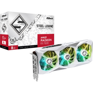8GB ASRock Radeon RX 7600 Steel Legend OC Aktiv PCIe 4.0 x16 (x8) (Retail)
