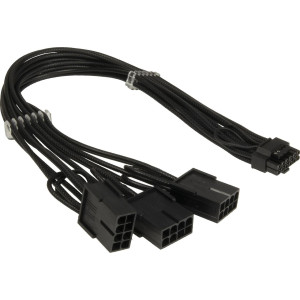 Inter-Tech AC Adapter GPU-02 (12+4pin) auf 3x8pin PCIe, 30cm