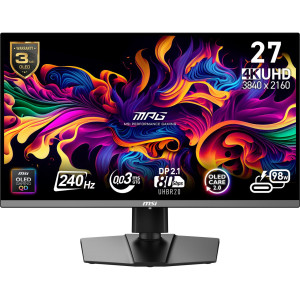 27" (68,58cm) MSI MPG 272URXDE QD-OLED schwarz 3840x2160 1x DisplayPort 2.1 / 2x HDMI 2.1