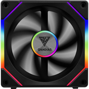 120x120x30mm Gamdias Lüfter ARGB PWM AEOLUS P2-1201 schwarz etail
