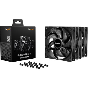 120x120x25mm be quiet! Pure Wings 3 PWM 3er-Pack schwarz