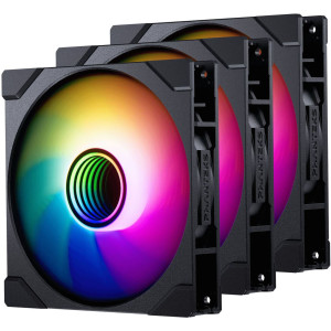 140x140x25mm Phanteks M25 Gen2 PWM D-RGB Lüfter 3er-Pack - Reverse Blade, schwarz