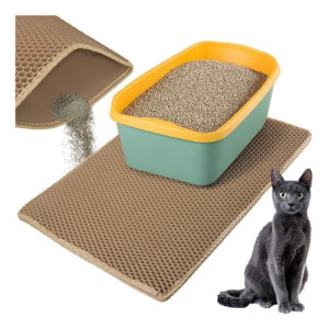 Kissan hiekkalaatikkomatto 75x55 cm EVA-vaahto beige vedenkestävä liukumaton