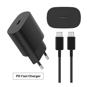 25W Samsung Pikalaturi Adapteri & Kaapeli USB-C 2m