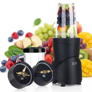 500 W:n urheilutehosekoitin smoothieihin, jossa on 4 kuppia, titaaniterät ja Twist Go -toiminto.