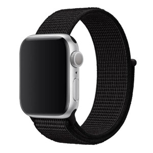 Apple Watch 38mm / 40mm / 41mm ranneke Musta Nylon