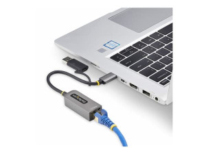 StarTech.com U2GA-USB-C-ETHERNET, langallinen, USB Type-C, Ethernet, 5000 Mbit/s, harmaa