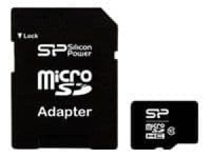 Silicon Power - Flash-muistikortti (microSDHC-SD-sovitin sisältyy) - 8 GB - Luokka 10 - microSDHC - microSDHC