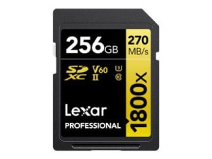 Lexar SDXC 256GB Professional 1800x UHS-II U3 (180/270 MB/s)