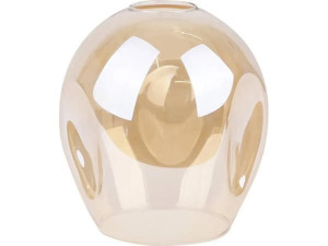 Candellux E27 ruskea lasinen lampunvarjostin Aspa lamppuun 71-03645