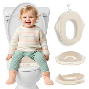 Lasten liukumaton WC-istuinsuoja valkoinen beige Sun Baby