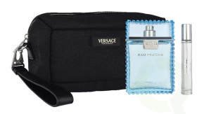 Versace Eau Fraiche Giftset 110 ml Edt Spray 100ml/Edt Spray 10ml/Black Trousse
