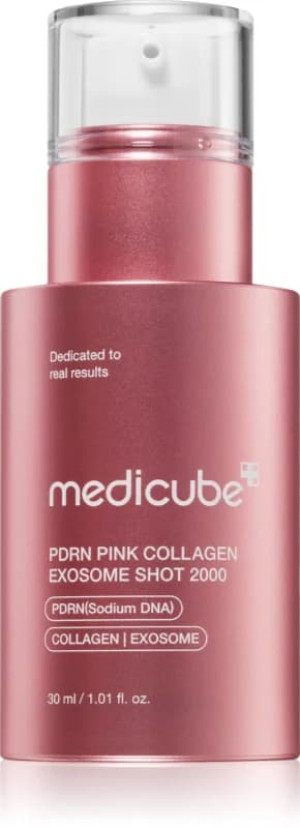 Uudistava seerumi kasvoille ihon tasoittamiseen ja ihohuokosten pienentämiseen medicube PDRN Pink Exosome Shot Serum 2000 30 ml