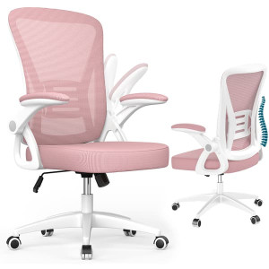 Toimistotuoli Ergonominen Työtuoli Kääntyvillä Käsinojilla, Verkkoselkänojalla ja Säädettävällä Korkeudella
