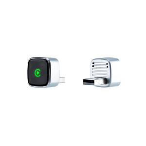 Langaton CarPlay-sovitin - D07 Hopea 2-in-1 Apple- ja Android-puhelimille, saumaton yhteys