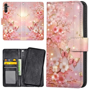 Samsung Galaxy S26 Plus - Lompakkokotelo/Kuoret Flowers & Butterflies