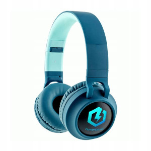 PowerLocus Buddy Blue Langattomat LED Micro SD AUX -kuulokkeet lapsille