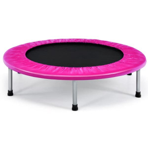 Kokoontaitettava 97 cm vaaleanpunainen trampoliini lapsille, 150 kg kapasiteetti