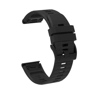 Garmin Fenix 3/5X/6X/7X Pro ranneke silikonia - Musta
