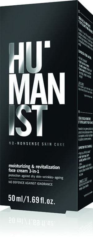 DELIA COSMETICS Humanist kosteuttava ja elvyttävä 3-in-1 kasvovoide miehille 50 ml