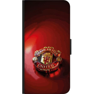 Yhteensopiva Lompakkokotelo Samsung Galaxy Note 10 Lite Manchester Unitedin logo punaisella taustalla jalkapallofaneille
