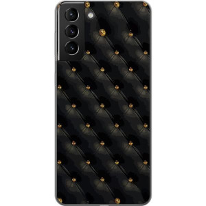 Yhteensopiva Puhelinkuori Samsung Galaxy S21+ 5G Pimeä kuvio, jossa mustia muotoja ja kultavärisiä niittejä ylellisessä tyylissä