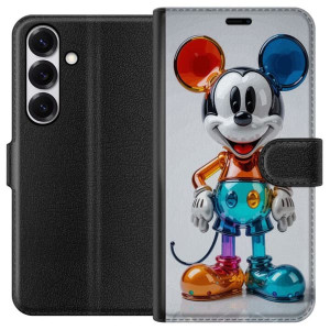 Yhteensopiva Lompakkokotelo Samsung Galaxy S25 Värikäs Mikki-figuuri futuristinen kromikiiltävä Disney pop-taide moderni eloisa hahmo motiivi juliste