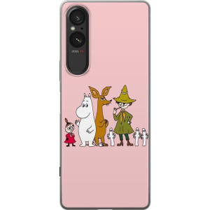 Yhteensopiva Puhelinkuori Sony Xperia 10 VI Kuva useista hahmoista rivissä, pehmeät värit ja selkeät ääriviivat