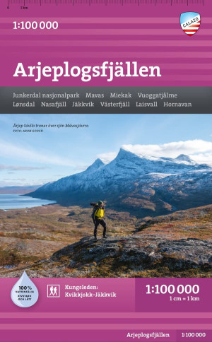 Arjeplogin tunturit 1-100 000 (Kartta)