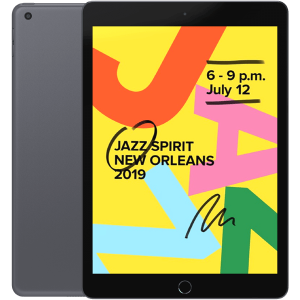 Apple iPad 10,2 7:e gen (2019) Space Grey WiFi 128 GB Luokka B (Refurbished)