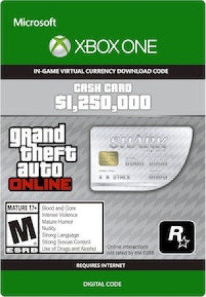 Grand Theft Auto Online: Great White Shark Cash Card 1250000 (Xbox One) - Xbox Live Key - GLOBAL