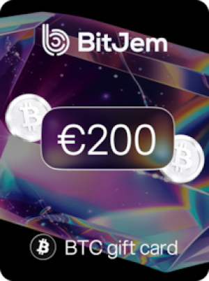 BitJem Crypto Gift Card Bitcoin 200 EUR - BitJem Key