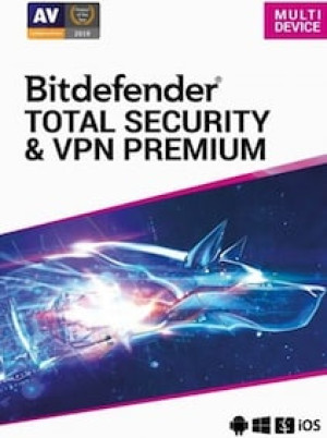 Bitdefender Total Security + Premium VPN (PC, Android, Mac, iOS) (5 Devices, 2 Years) - Bitdefender Key - GLOBAL