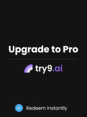 Try9 AI Upgrade to Pro 1 Month - try9.ai Key - GLOBAL