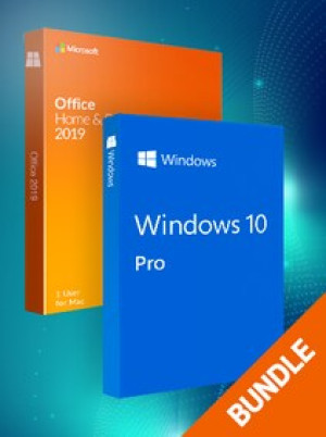 Microsoft Windows 10 Pro & Microsoft Office Home & Business 2019 (Mac) bundle - Microsoft Key - GLOBAL