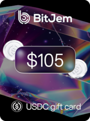 BitJem Crypto Gift Card USDC 105 USD - BitJem Key