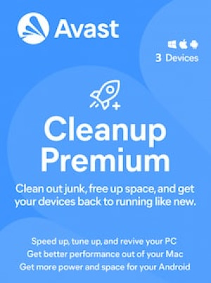 Avast Cleanup Premium (PC, Android, Mac) 3 Devices, 1 Year - Avast Key - GLOBAL
