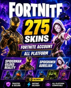 Fortnite Account (All Platform) 275 Skins + Spiderman Gilded Reality, SpiderGwen Aurelian - GLOBAL