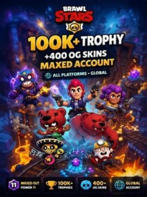 Brawl Stars Account | +100k TROPHY +400 OG SKINS MAXED (All Platforms) - Supercell Account - GLOBAL