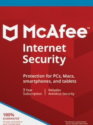 McAfee Internet Security 1 Device 3 Years - McAfee Key - GLOBAL