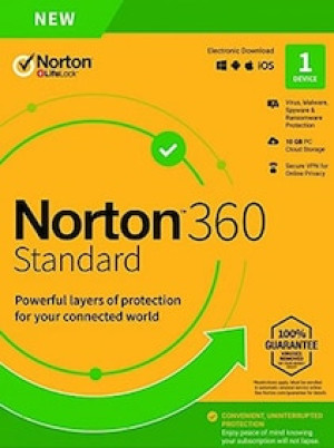 Norton 360 Standard - (1 Device, 1 Year) - NortonLifeLock Key EUROPE
