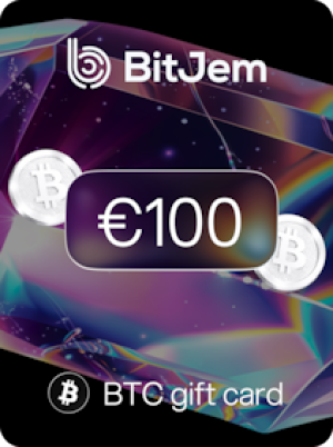 BitJem Crypto Gift Card Bitcoin 100 EUR - BitJem Key
