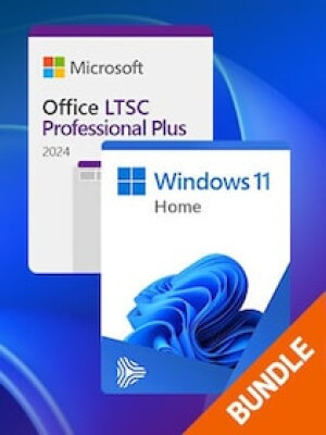 Microsoft Windows 11 Home & Microsoft Office 2024 LTSC Pro Plus Bundle (PC) - Microsoft Key - GLOBAL
