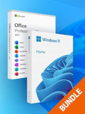 Microsoft Windows 11 Home & Microsoft Office Professional 2021 Plus Bundle - Microsoft Key - GLOBAL