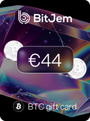 BitJem Crypto Gift Card Bitcoin 44 EUR - BitJem Key