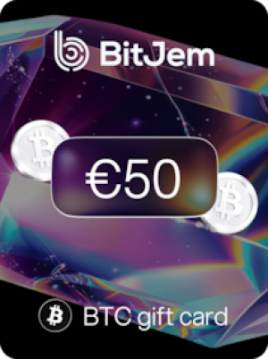 BitJem Crypto Gift Card Bitcoin 50 EUR - BitJem Key