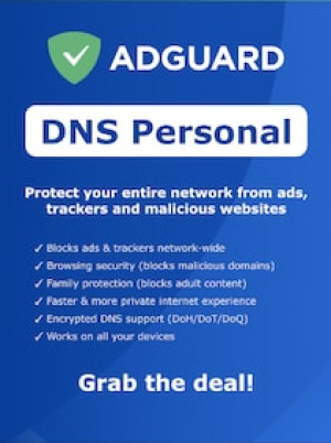 AdGuard DNS Personal (PC, Android, Mac, iOS) (20 Devices, 1 Month) - AdGuard Key - GLOBAL